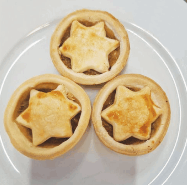 Three apple tarts
