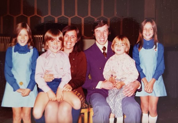Jackie as a child with her family on a trip to Butlins in the 1970s.