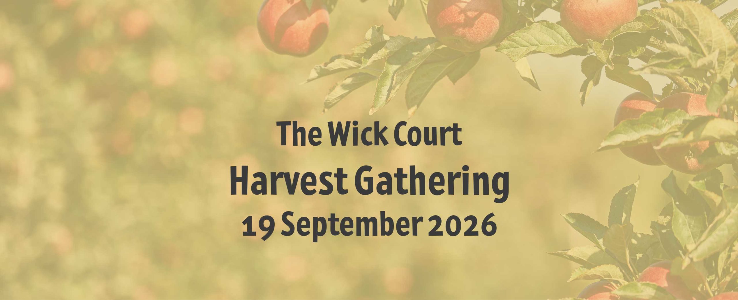 Save the date: The Wick Court Harvest Gathering